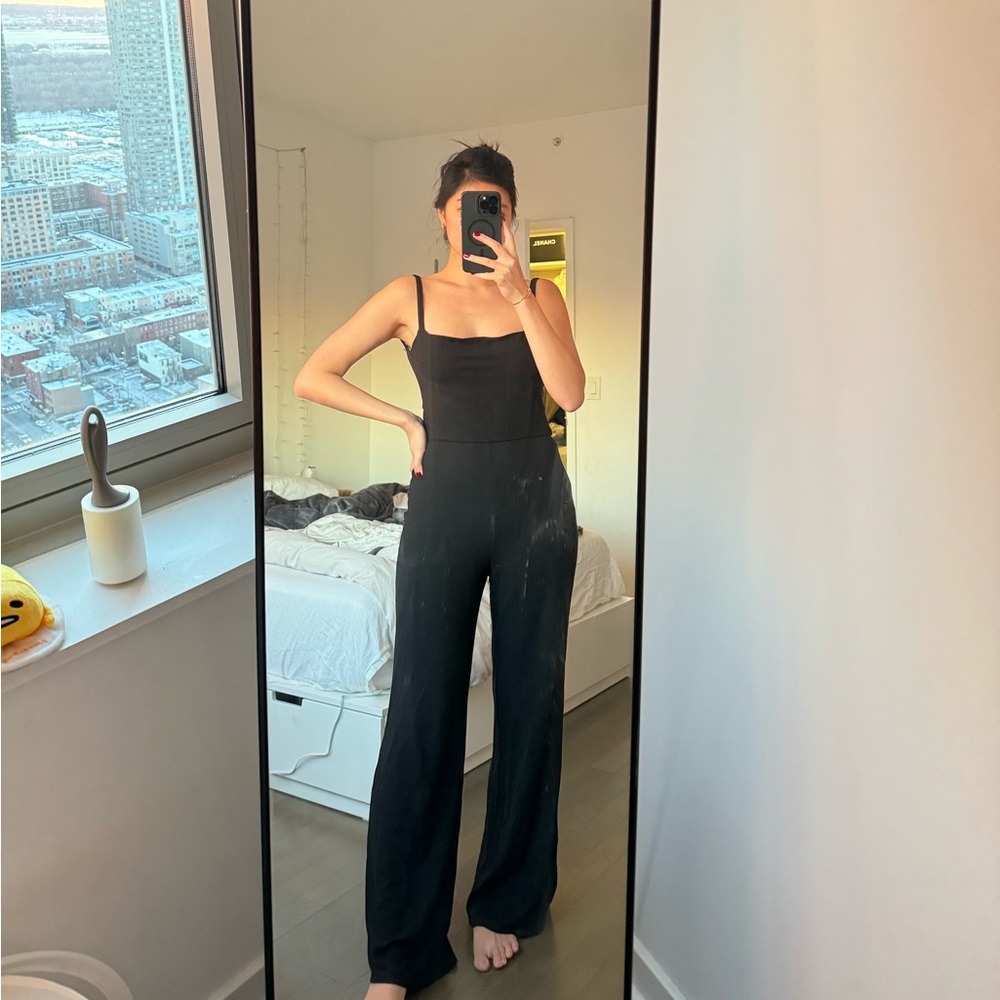Reformation Black Jumpsuit